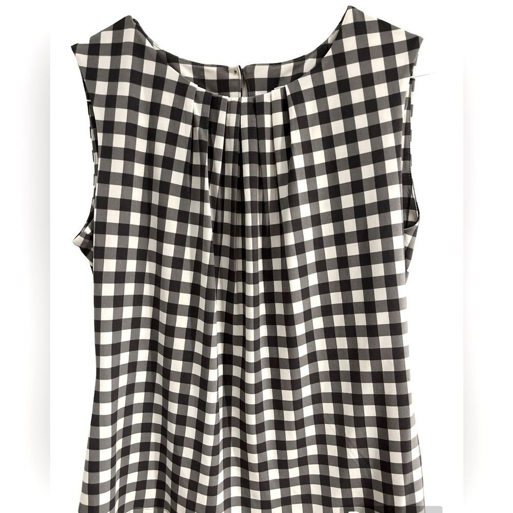 Calvin Klein sleeveless grey checked blouse